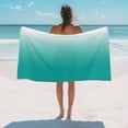 thumbnail image 3 of Beach Towel Cyan Polka Dots Ombre Bath Pool Towels Gradient Gradual Color Absorbent Beach Towel Soft Large Quick Dry Lightweight Camping Travel Sports Yoga Gym Swim Towels for Adult 35x70 Inch, 3 of 9