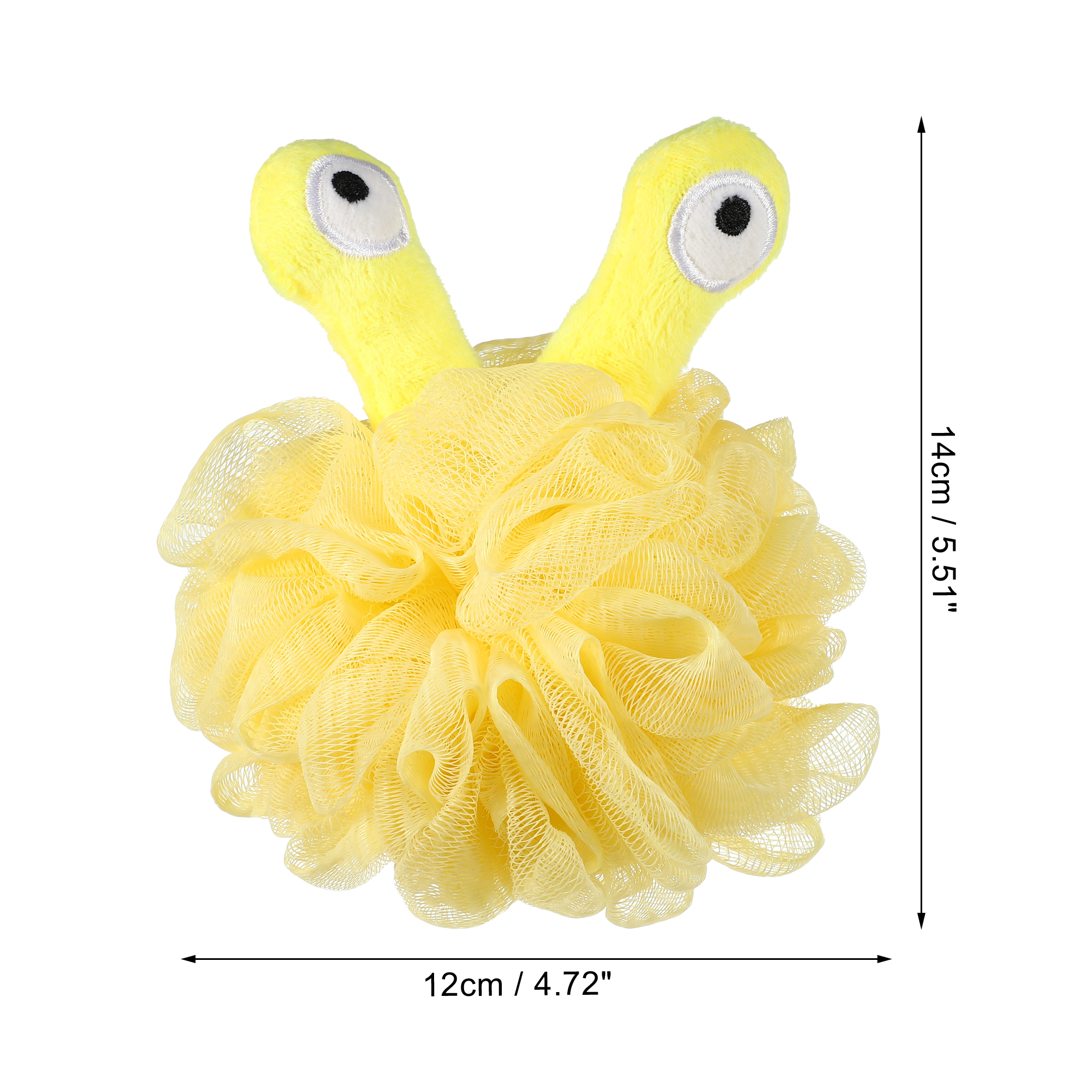 Unique Bargains Cartoon Bath Loofah Sponge Body Puffs for Shower 5.51"x4.72" Yellow