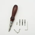 thumbnail image 4 of 1 Set Leather Crafting Tools Supplies Leather Starter Kit Leather Stitching Kit, 4 of 8