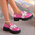 thumbnail image 4 of HEWUQI Women's Polka Dot Bow Loafers Platform Business Casual Dressy slip on Comfortable Breathable Arch Support for Daily Commuting Pink Size 9, 4 of 6