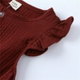 thumbnail image 4 of THJRPQJFD Suits for Boys Size 14-16 Cute Baby Onesies Summer Outfit Baby Girls Button up Cotton Linen Romper Jumpsuit Fly Sleeve Solid Playsuit Clothes Lightweight Wear Toddler Girl Clothes 4t, 4 of 8
