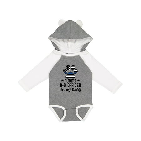 

Inktastic Future K 9 Police Officer Like Daddy Gift Baby Boy or Baby Girl Long Sleeve Bodysuit