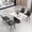White & Black, variant on bokifol White Faux Marble Dining Table,63" Rectangle Modern Dinner Table for 6,Farmhouse Long Kitchen Table for Living Room with Sturdy Base,Snow-white