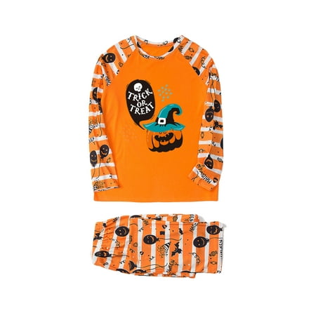 

Pudcoco Halloween Family Pajamas Set Long Sleeve O-neck Pullover Trousers