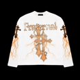 thumbnail image 5 of Nuevas camisetas con estampado de cruz gótica de otoño, camisetas con letras gráficas de grafiti, camisetas de manga larga para hombres y mujeres, moda retro, ropa Y2k de gran tamaño, 5 of 5