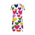 thumbnail image 4 of Kelon Nuisettes et Chemises de Nuit pour Femmes Grande Taille Robe de Nuit Décontractée pour Femmes Grande Taille Imprimé Cœur Manches Courtes Col Rond Extensibilité Moyenne Nuisette Ample Robe de Nuit de la Saint-Valentin, 4 of 4