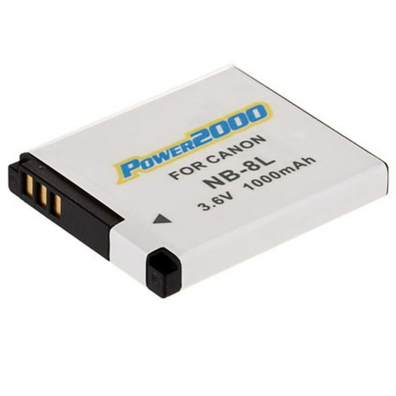 Power2000 NB-8L 3.6V 1000mAh Rechargeable Lithium-Ion Battery for Canon Powershot Digital Cameras