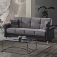 thumbnail image 4 of Ottomanson Convertible Sleeper Sofa Bed with Hidden Storage, Firm Comfort Couch, Gray, 4 of 7