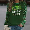 thumbnail image 4 of St. Patrick's Day Shirts for Women Funny Crewneck Sweatshirt Shamrock Graphic Shirts Raglan Long Sleeve Tops Irish Pullover, 4 of 5