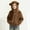 Brown, variant on Boys Fleece Jacket with Hood Zip Up Cute Bear Ear Ultra Soft Sherpa Coats for Kids Funny WInter Warm Fuzzy Jacket with Pockets 6M-4T