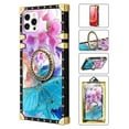 thumbnail image 2 of TPU Luxury Shiny Flower Fashion Case with Kickstand for iPhone 11 Pro Max (6.5") - Red, 2 of 2