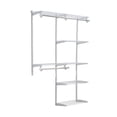 thumbnail image 3 of Kit de armario personalizado de lujo Rubbermaid Configurations, 4-8 pies. Estantería de alambre de metal ajustable, acabado blanco, sistema de organización expandible, hardware incluido, para armario/, 3 of 5
