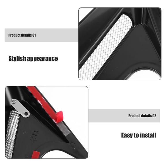HOOWIFFY 2-Pack ABS Air Intake Scoop Vents Covers for Car Exterior Styling Accessories, and Easy to Install