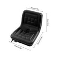 thumbnail image 2 of 35*38.5*30cm 220lbs Black Universal Compact High Back Mower Seat for Forklifts Bulldozers Tractors Trenchers, 2 of 16