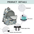 thumbnail image 4 of Daisy Pioneer Flower Blue Pattern Backpack for School, Cute School Bag with Adjustable Shoulder Straps and Padded Back, 13.4"x11"x4.7", 4 of 5