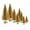 Golden, variant on Toudaret 8Pcs Mini Christmas Trees Bottle Brush Trees with Wood Base, Christmas Trees for Tabletop Christmas Decor Holiday Winter Decorations