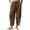 *Coffee, variant on VBVC Women's Drawstring Cotton-Linen Wide Leg Pants,Ruched Hem Tapered Trousers For Women,Ladies Lightweight Sweatpants with Pockets,Army Green,S-3XL