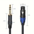 thumbnail image 2 of Female Xlr To 1/4 Inch Trs Stereo Jack Cable - Perfect For Speakers, Condenser Mics, Guitars, And Mixers, 2 of 5