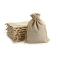 thumbnail image 1 of 20 bolsas de regalo de arpillera de 4x6 pulgadas con cordón, sacos de lino reciclables para recuerdos de boda, manualidades DIY para fiestas, 1 of 5