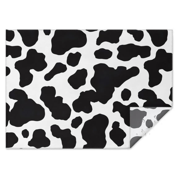 Rectangle Waterproof Tablecloth Cow Print Reusable Indoor/Outdoor Durable Table Cover for Kitchen and Dining Room 60 Inch X 84 Inch