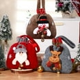 thumbnail image 4 of 3 Pcs Christmas Gift Doll Bags With Drawstring, Reusable Santa Gifts Bags With Drawstring Santa Claus Snowman Elk, 4 of 10