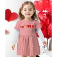 thumbnail image 2 of Tstars Valentines Day Heart Dress for Toddler Girls Infant Toddler Fine Jersey Dress 3T Mauvelous Spot, 2 of 5