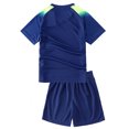 thumbnail image 7 of Hiheart Boys Quick Dry Short Sleeve T-shirt and Mesh Shorts Soccer Set Sports Team Uniforms Sapphire Blue 9-10 Years, 7 of 7