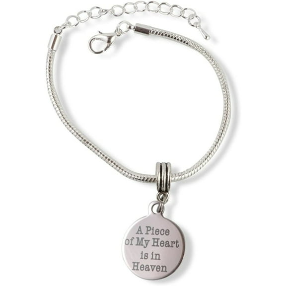 Emerald Park Jewelry A Piece My Heart Bracelet | Stainless Steel Snake Chain Charm Bracelet