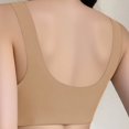 thumbnail image 4 of Gymayou Women Front Closure Seamless Minimizer Bra for Large Bust Padded Wireless Gathered Beauty Back Lingerie ront Snap Comfort Underwear Khaki M, 4 of 4