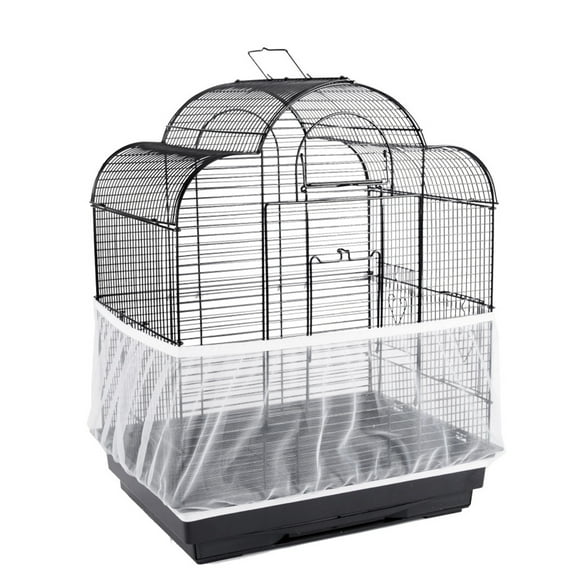 Topbathy birdcage skirt for messy birds Mesh 1Pcs in White
