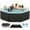 77"L X 77"W X 25"H, variant on MOPHOTO 4-6 Person Inflatable Hot Tub, Large Square Portable Blow up Hot Tub, Leak-Proof PVC Outdoor Spa with 130 Air Jets, Insulated Cover and Heater Pump(73"*73"*25")