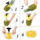 thumbnail image 5 of 2 peladores de piña de acero inoxidable, herramienta para quitar el corazón con cuchilla negra y 1 juego de cesta de drenaje para fregadero de verduras, 5 of 8
