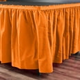 thumbnail image 2 of Exquisite 14 Ft. Orange Plastic Table Skirt - 6 Count, 2 of 6