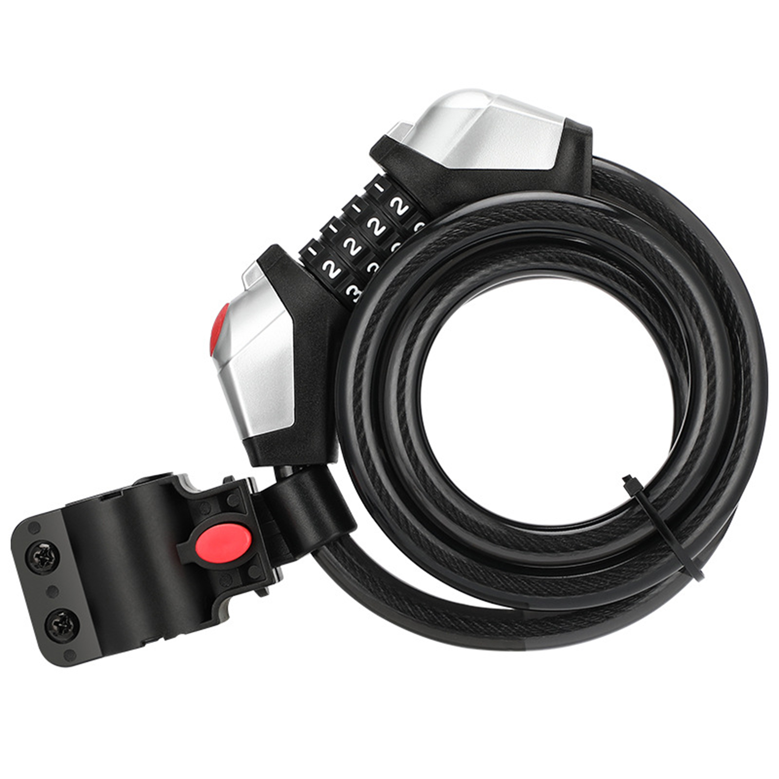 TOPOINT 1.2M Bicycle FourDigit Steel Bike Lock Cable Combination