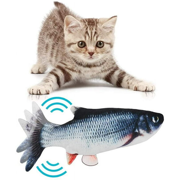 Flippity Fish Cat Toy Flopping Fish Cat Toy Moving Fish Toy for Cats - Birthday Interactive Pets Chew Bite Supplies - Perfect for Biting, Chewing and Kicking Gift for Fans