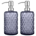 thumbnail image 2 of 2Pcs Soap Dispenser Bottle with Stainless Steel Pump 16Oz Glass Soap Dispenser Refillable Hand Soap Container Rustproof Glass Detergent Bottle Elegant  Design, 2 of 11