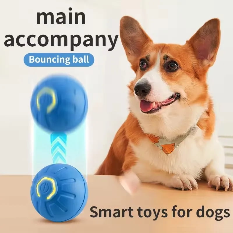 Smart Dog Toy Ball USB charging Automatic Moving Electronic Interactive Pet Toy Moving Ball Bouncing Interactive Dogs Training Orange Walmart