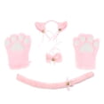 thumbnail image 2 of Conjunto de Disfraz de Cosplay de gato Baoblaze para Mujer Marrón Rosado, 2 of 8