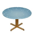 thumbnail image 3 of JEUXUS Winter Round Fitted Tablecloth with Elastic Edge,Snowflake Falling Snow Snowfall Sky Christmas Print Polyester Table Cover, XXSmall, Fit Round Table up Diameter, for Indoor Outdoor Patio, 3 of 7