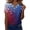 Royal Blue, variant on Womens 250th Anniversary Usa Shirt 250 Anniversary Usa Flag Print V Neck Henley Tops Patriotic 4th Of July T-Shirt
