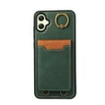 thumbnail image 3 of Wallet Back Case for Samsung Galaxy A05 with Wrist Strap, Stylish Magnetic Card Holder Finger Ring Kickstand PU Leather Lanyard Shockproof Slim Phone Case for Samsung Galaxy A05, Green, 3 of 7