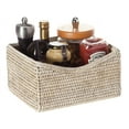 thumbnail image 2 of Kouboo La Jolla Rattan Organizing & Shelf Basket, Woven Basket For Shelves, Foldable Cube Storage Baskets Bins, Pantry, White Wash, 2 of 4