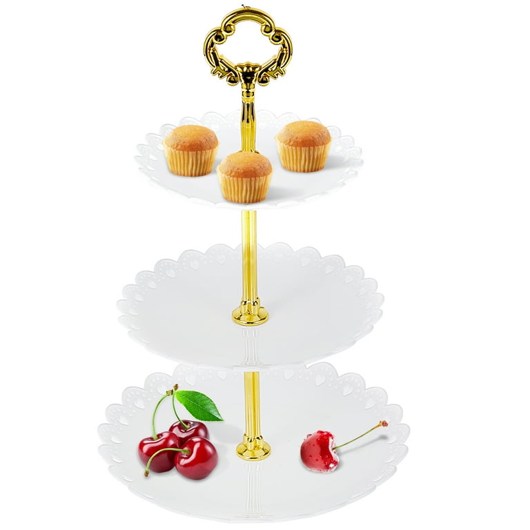 Plastic 3 top tier cake stand