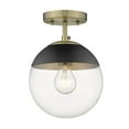 thumbnail image 5 of Golden Lighting Dixon 1-light Semi-Flush Mount in Aged Brass and Opal Glass, 5 of 5
