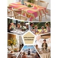 thumbnail image 6 of Pink Orange Tablecloth Rectangle Table Cloth 60x102, Waterproof Outdoor Table Cloth Covers Decorative Table Protector, Art Abstract Modern Geometric Washable Table Cover for Kitchen Dinning Party, 6 of 8