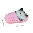 thumbnail image 2 of Sleeping Cat in Slipper Doll Toy, Mini Kitten in Shoe with Meows Sounds Decor -Toy Decors Graduation Gifts for Home Table Car Decor - Hand Toy Gift for Kids Boys Girls(Pink), 2 of 2