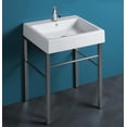 thumbnail image 2 of Alfi Trade Britannia White Rectangular Sink Console B-U60-DUCG1-A06-1, 2 of 3