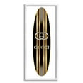 thumbnail image 2 of Stupell Industries Sleek Black Stripes Glam Designer Fashion Surfboard Framed Wall Art, 13 x 30, Design by Madeline Blake, 2 of 5