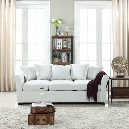 Traditional Ultra Comfortable Linen Fabric Sofa