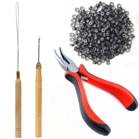 Professionally Crafted Hair Extensions Kit, Micro Ring Beads For Effortless Style Transformation